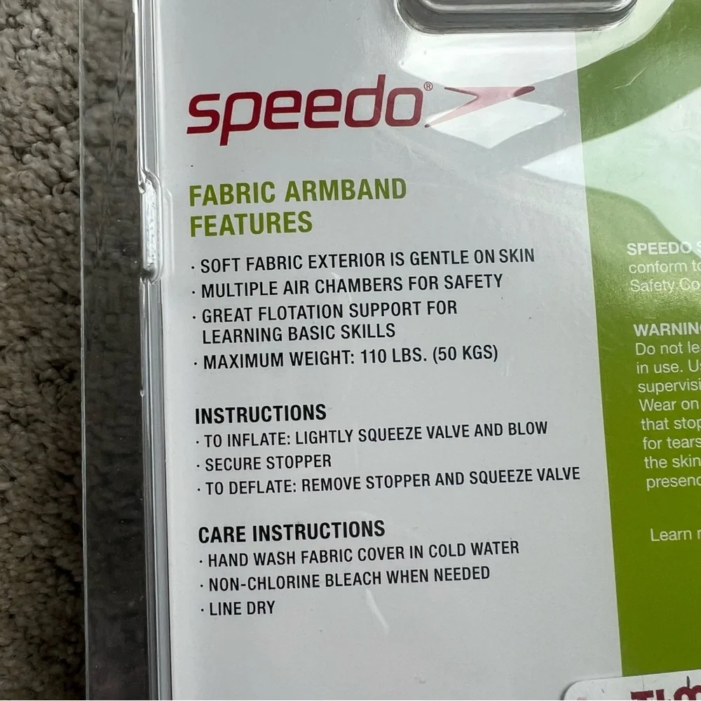 Speedo Kids' Fabric Armbands for Swimming Pool Ages 2-12 New In Box Pink Purple